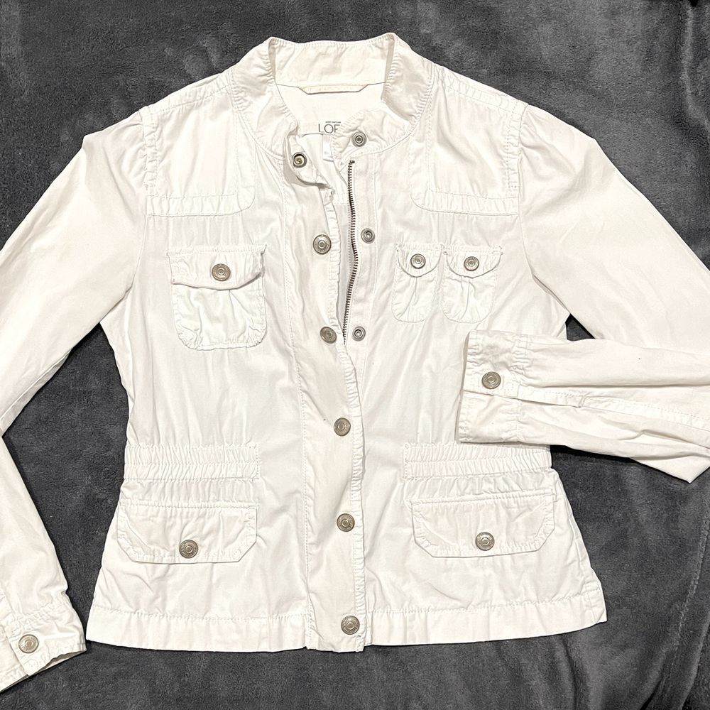 LOFT White, Military-Style Jacket, size XS